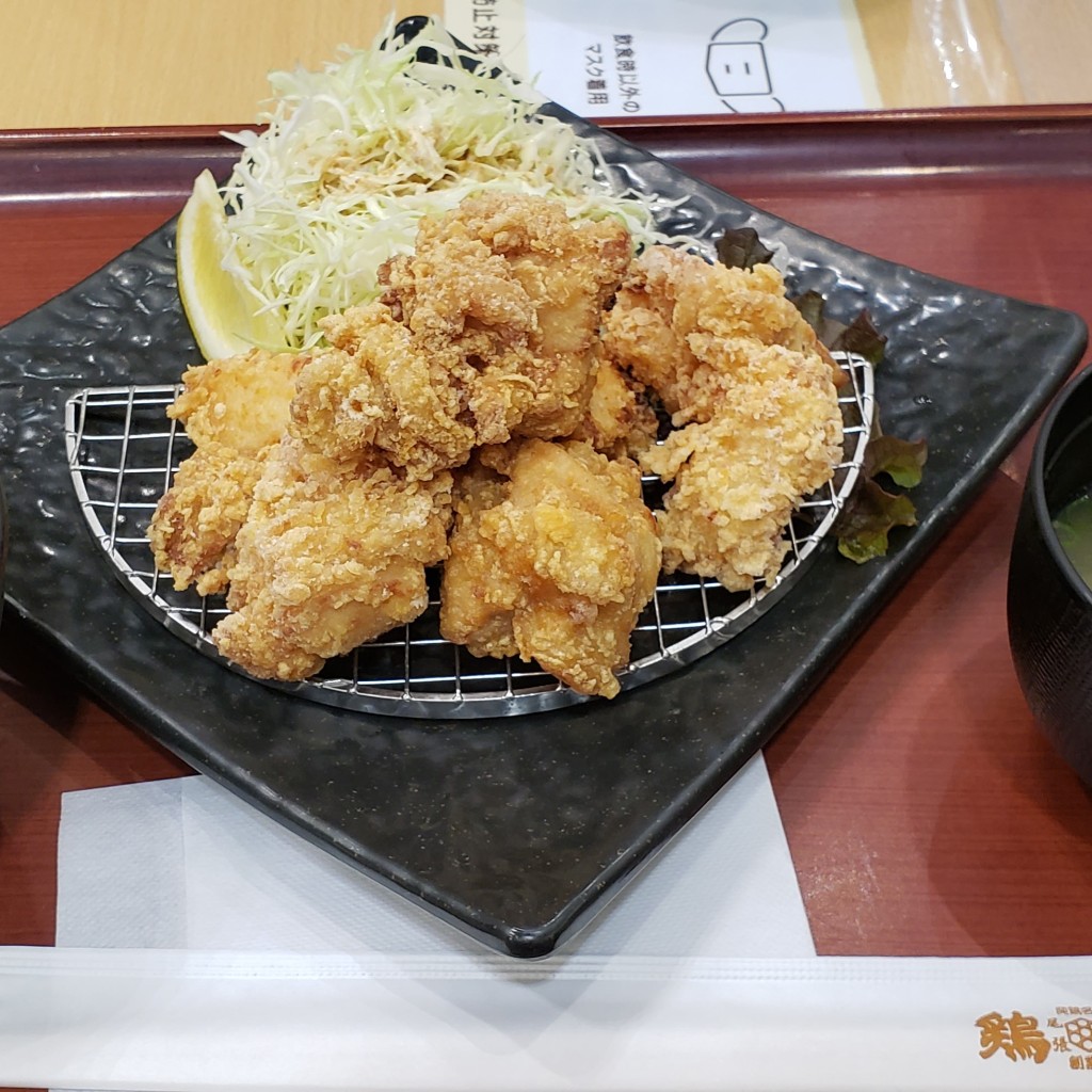 ユーザーが投稿した唐揚定食の写真 - 実際訪問したユーザーが直接撮影して投稿した山室鶏料理鶏三和 ららぽーと富士見店の写真