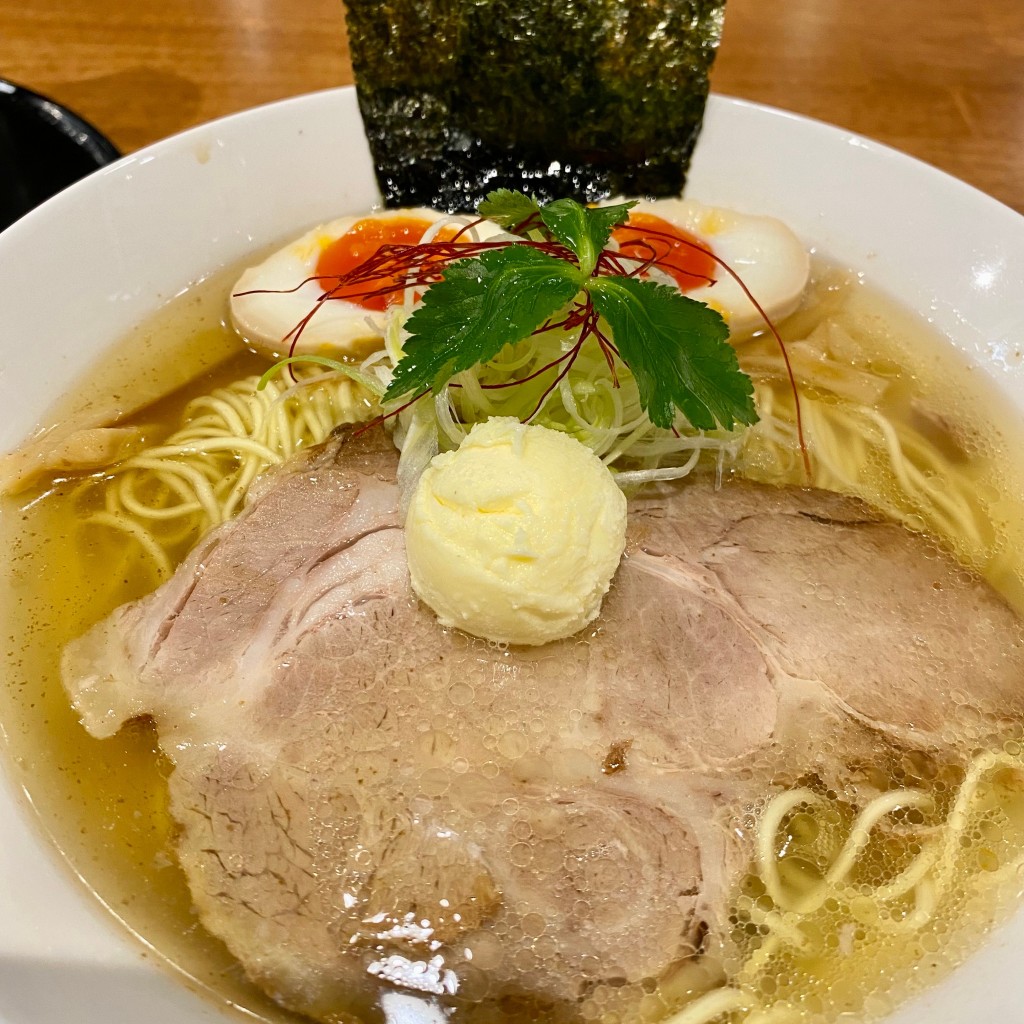 ユーザーが投稿した特製ちょろ らぁ麺 塩の写真 - 実際訪問したユーザーが直接撮影して投稿した内本町ラーメン専門店貝と地鶏だしのらぁ麺 ちょろの写真