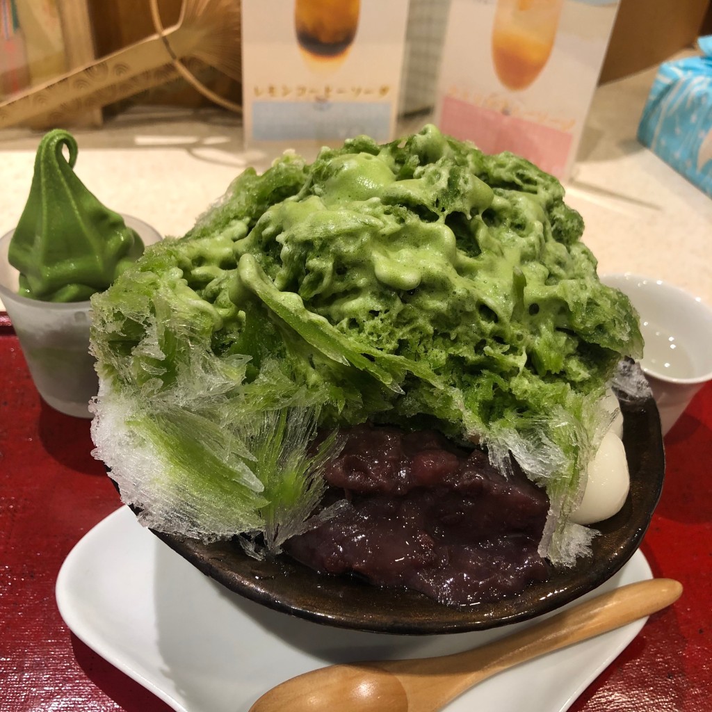 ユーザーが投稿した抹茶かき氷の写真 - 実際訪問したユーザーが直接撮影して投稿した新堺丁日本茶専門店諏訪園の写真