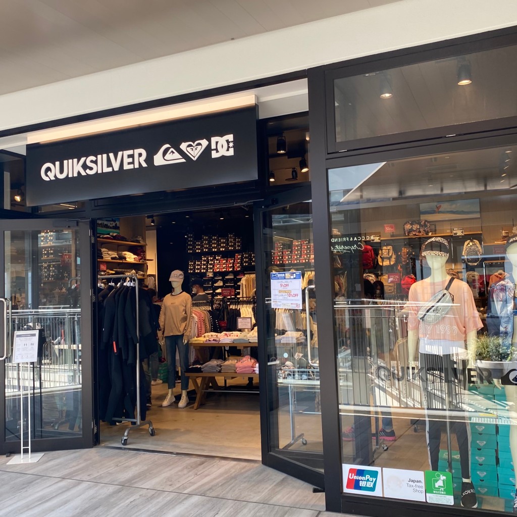 実際訪問したユーザーが直接撮影して投稿した白帆アパレルショップQuicksilver アウトレット横浜の写真