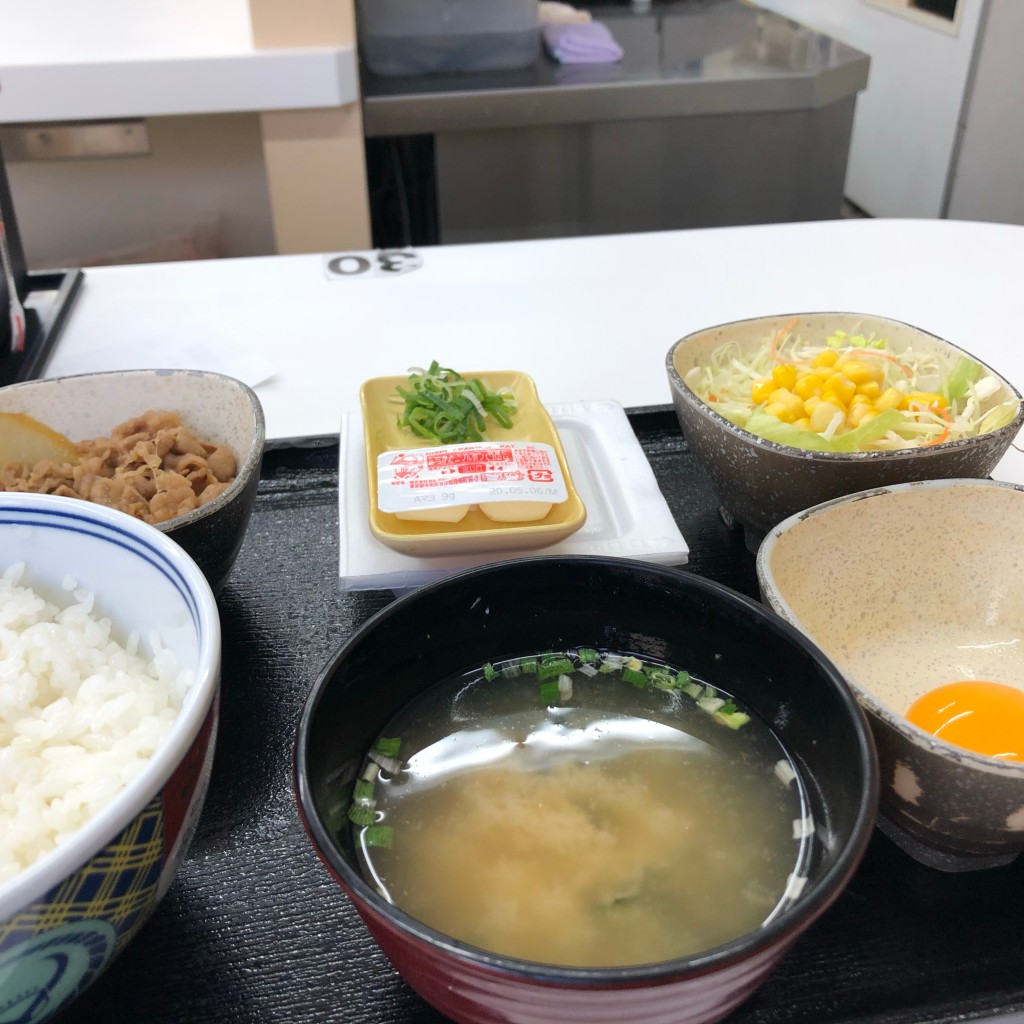 ユーザーが投稿した納豆牛小鉢定食の写真 - 実際訪問したユーザーが直接撮影して投稿した北栄牛丼吉野家 千歳店の写真