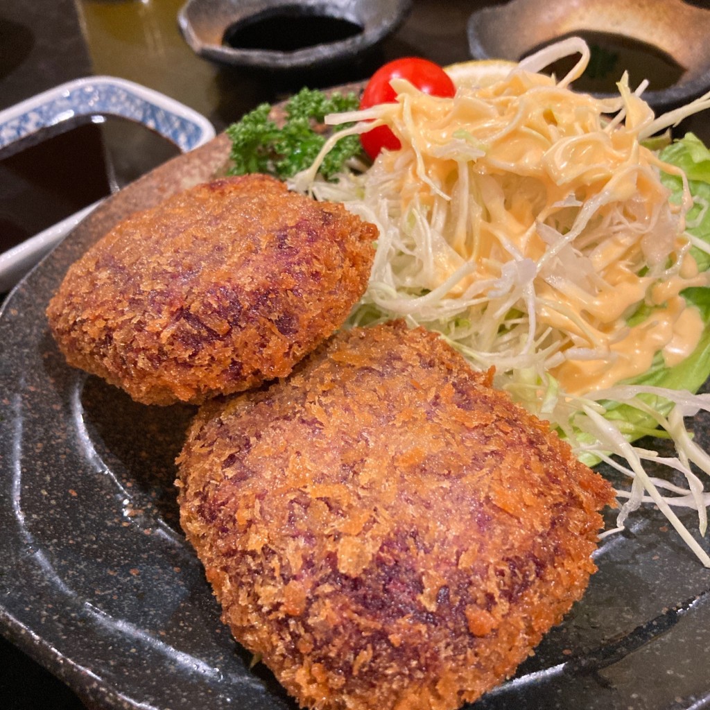ユーザーが投稿した紫芋のコロッケの写真 - 実際訪問したユーザーが直接撮影して投稿した甲子園五番町沖縄料理味彩の写真