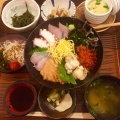 海鮮丼定食 - 実際訪問したユーザーが直接撮影して投稿した賀露町西魚介 / 海鮮料理お食事処 かに大陸の写真のメニュー情報