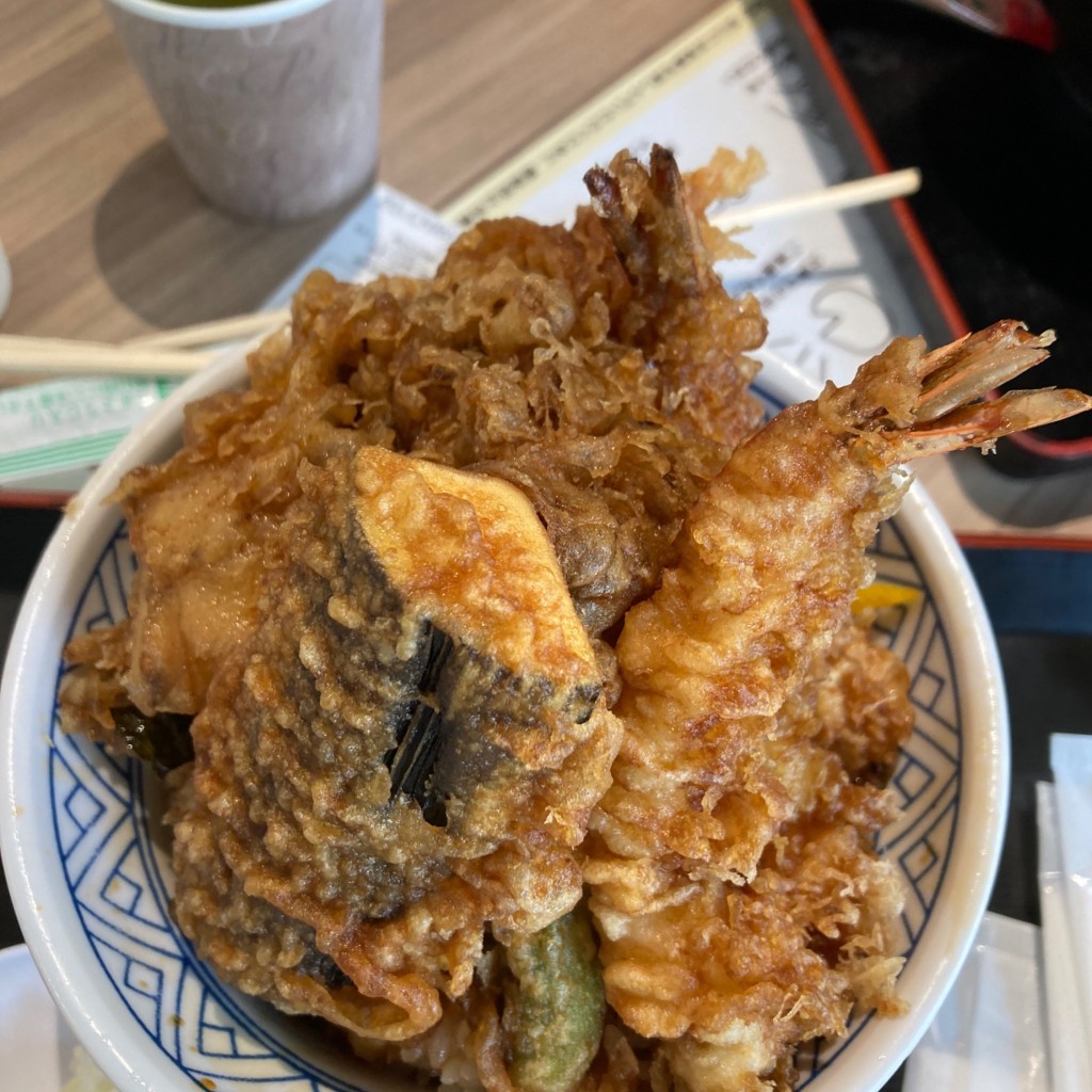 ユーザーが投稿した野菜上天丼の写真 - 実際訪問したユーザーが直接撮影して投稿した長島町浦安天ぷら日本橋天丼 金子半之助 ジャズドリーム長島店の写真