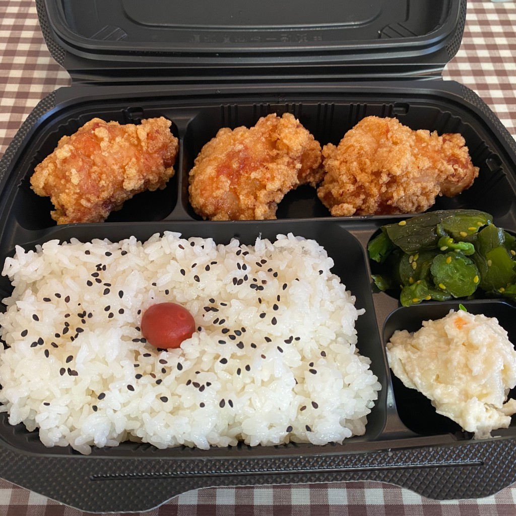 ユーザーが投稿したもも弁当(3個)醤油の写真 - 実際訪問したユーザーが直接撮影して投稿した久保稲荷からあげから勝の写真