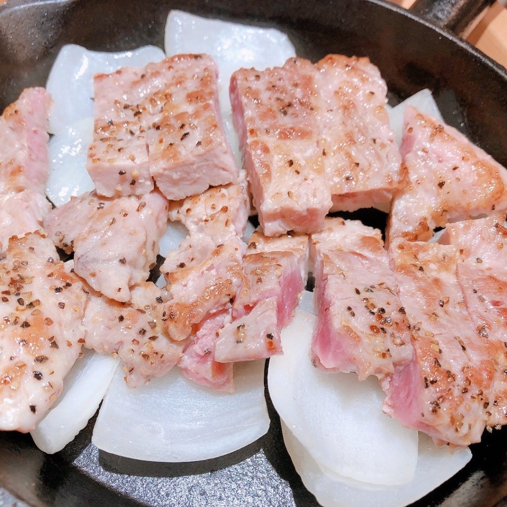 ユーザーが投稿した豚ステーキ定食の写真 - 実際訪問したユーザーが直接撮影して投稿した下石井ステーキ豚ステーキ専門店 B イオンモール岡山店の写真