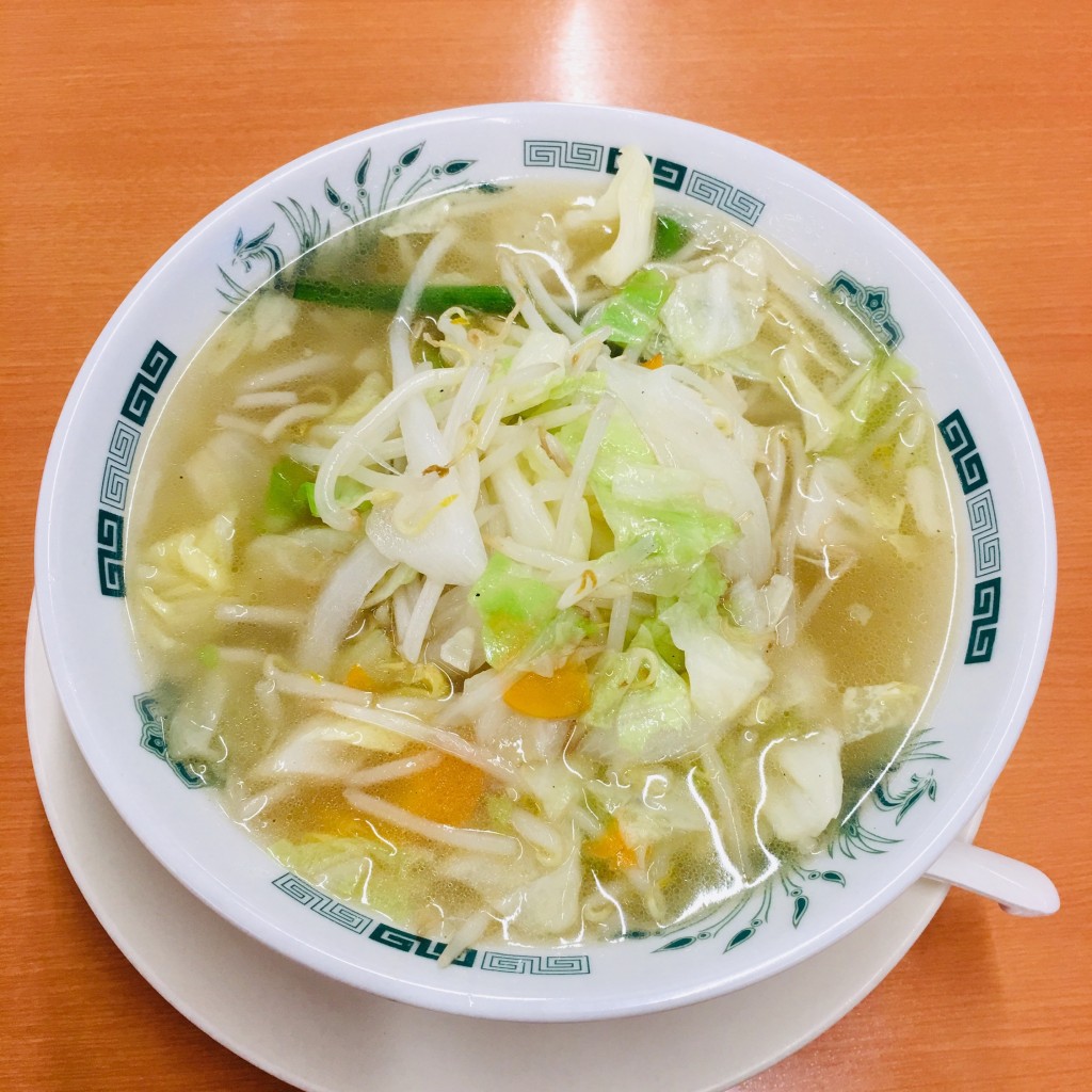 ユーザーが投稿した野菜たっぷりタンメンの写真 - 実際訪問したユーザーが直接撮影して投稿した菅中華料理日高屋 稲田堤店の写真