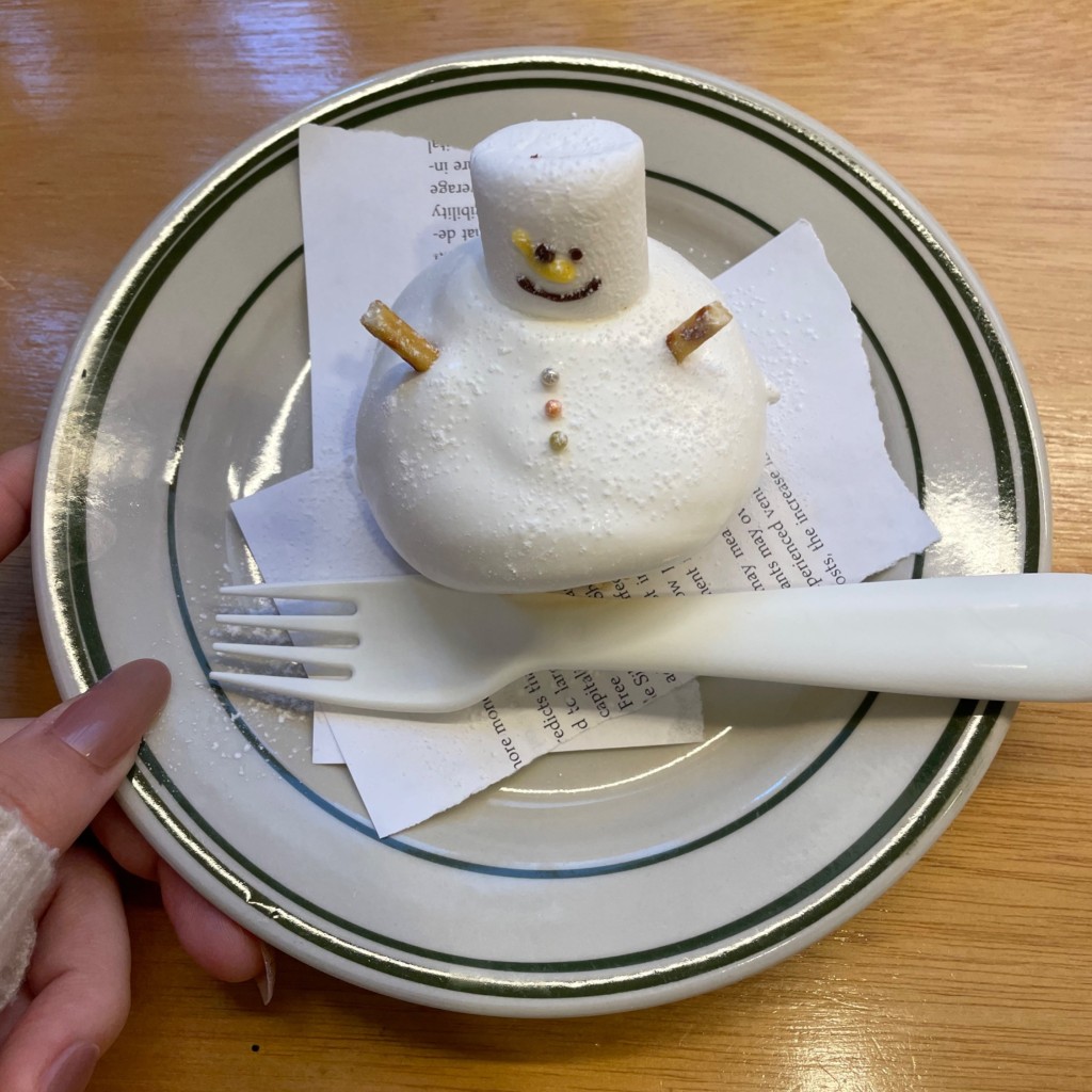 ユーザーが投稿した雪だるまカップケーキの写真 - 実際訪問したユーザーが直接撮影して投稿した新宿カフェnui boxの写真