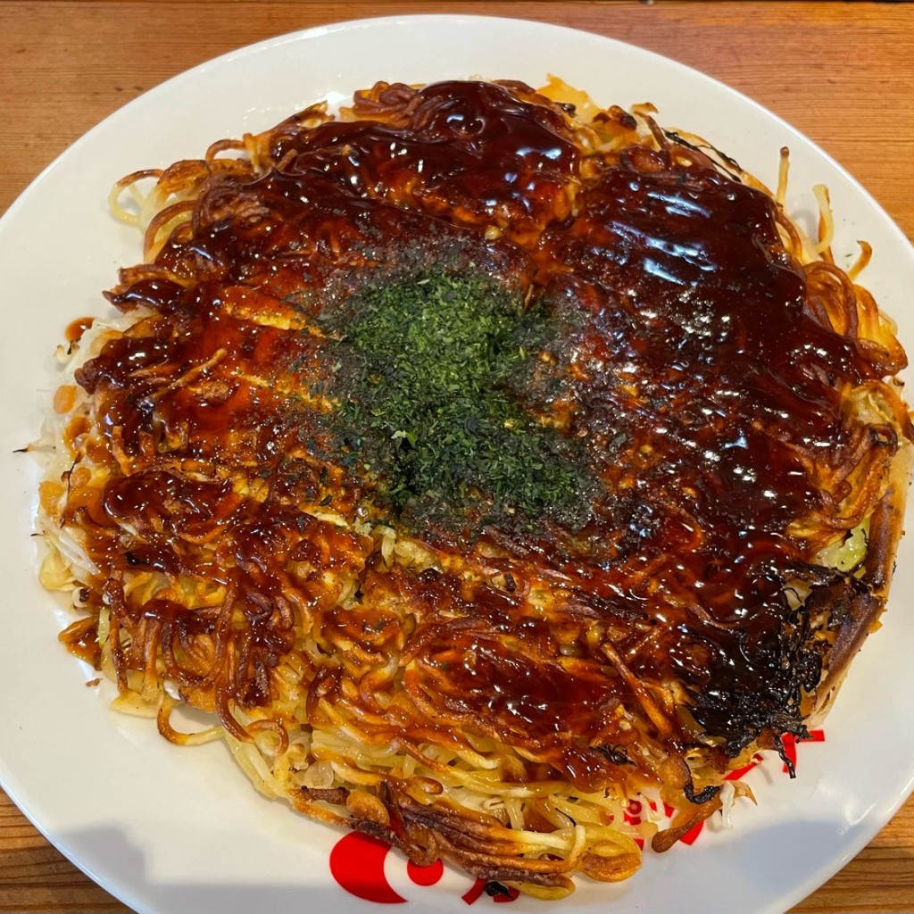 ユーザーが投稿した肉玉 そば、うどん、辛の写真 - 実際訪問したユーザーが直接撮影して投稿した神田小川町お好み焼き広島県府中市アンテナショップ NEKIの写真