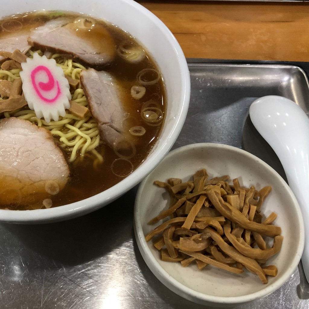 ユーザーが投稿したメンマラーメンの写真 - 実際訪問したユーザーが直接撮影して投稿した湊町ラーメン専門店赤坂味一の写真