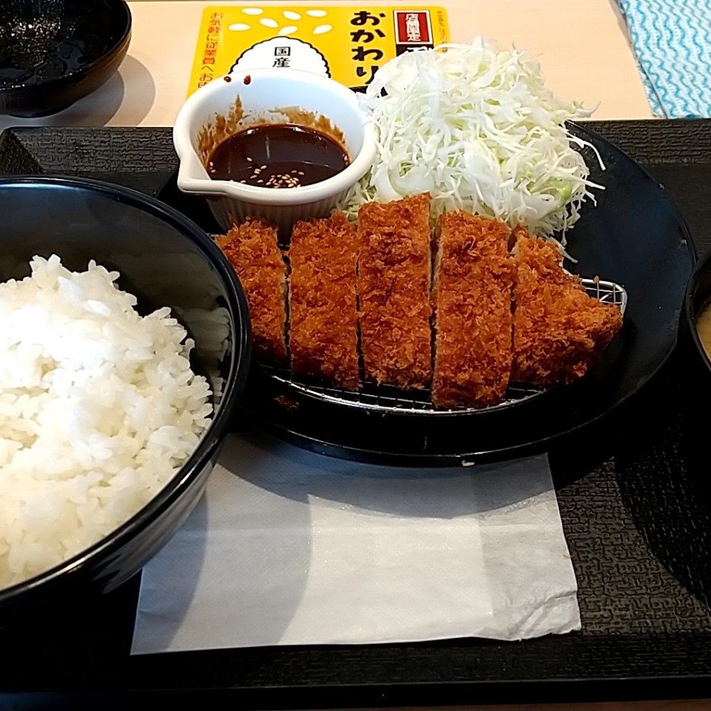 ユーザーが投稿した味噌カツ定食の写真 - 実際訪問したユーザーが直接撮影して投稿した玉島とんかつ松のや 倉敷玉島店の写真