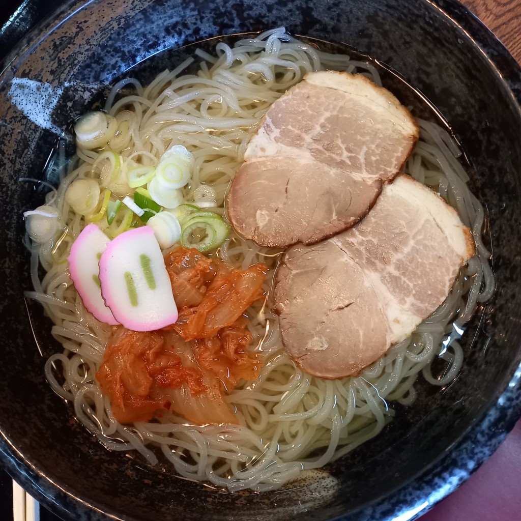 ユーザーが投稿した冷麺 春日冷麺とり天の写真 - 実際訪問したユーザーが直接撮影して投稿した粟野郷土料理食事処 春日の写真