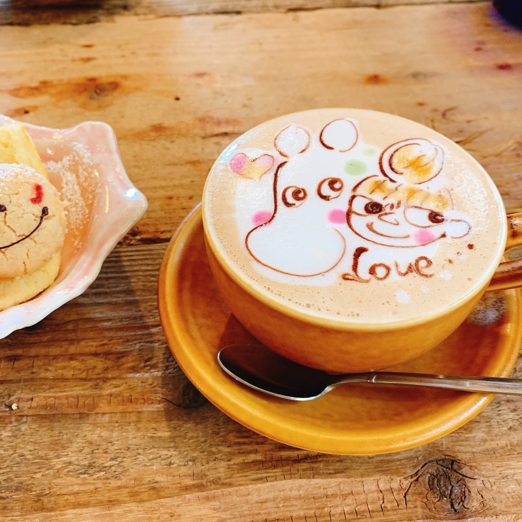 ユーザーが投稿した黒糖きな粉ラテの写真 - 実際訪問したユーザーが直接撮影して投稿した栗原西カフェLatte heart cafeの写真