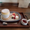 プレーン スフレパンケーキ - 実際訪問したユーザーが直接撮影して投稿した湊町カフェCafe SuFuRuの写真のメニュー情報