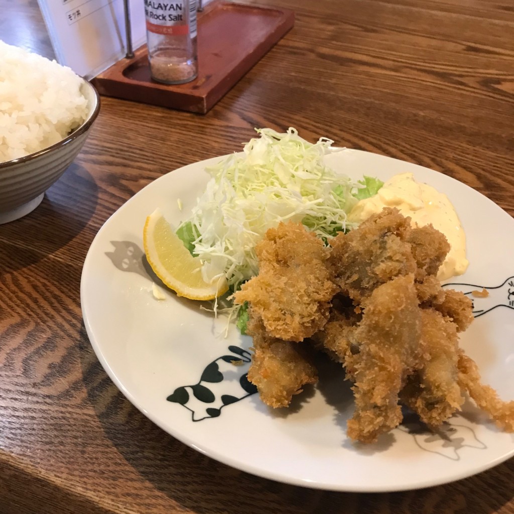 ユーザーが投稿した牡蠣フライ定食 広島産の写真 - 実際訪問したユーザーが直接撮影して投稿した名駅居酒屋大河 2号店の写真