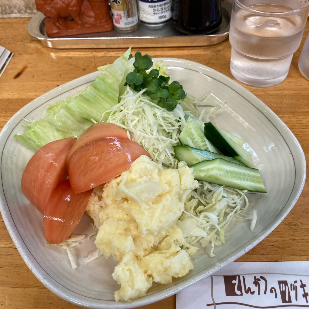ユーザーが投稿した野菜サラダの写真 - 実際訪問したユーザーが直接撮影して投稿した矢作町とんかつとんかつのツヅキの写真