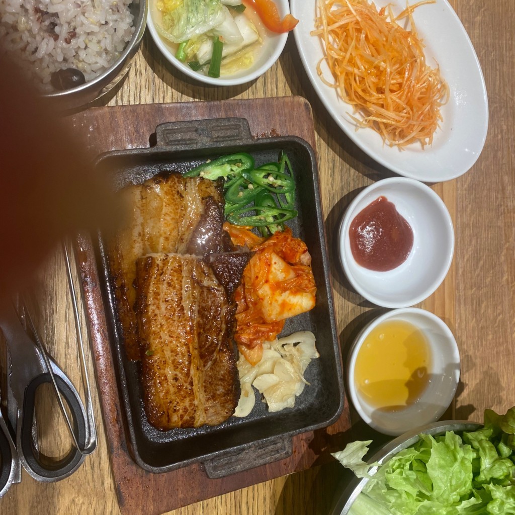 ユーザーが投稿したハーフ&ハーフ(チヂミ)の写真 - 実際訪問したユーザーが直接撮影して投稿した黒山韓国料理VEGEGO オヌレシクタン&CAFE ららぽーと堺店の写真