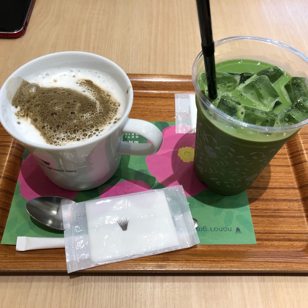 ユーザーが投稿したほうじ茶ラテの写真 - 実際訪問したユーザーが直接撮影して投稿した美しが丘カフェnana’s green tea たまプラーザテラス店の写真