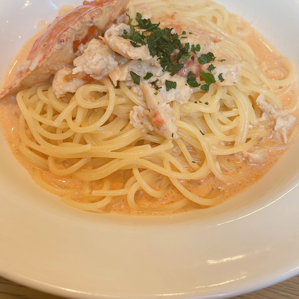 ユーザーが投稿した渡り蟹トマトクリームの写真 - 実際訪問したユーザーが直接撮影して投稿した常盤台イタリアンポポラマーマ エキアときわ台店の写真