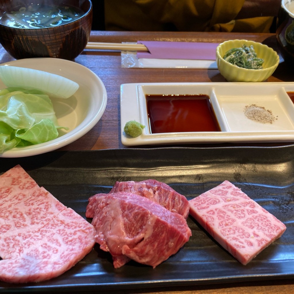 ユーザーが投稿した黒毛和牛極上焼肉lunchの写真 - 実際訪問したユーザーが直接撮影して投稿した山田町肉料理グリルダイニング 秀の写真