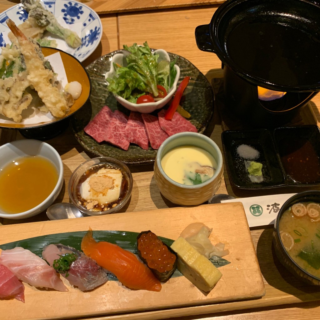 ユーザーが投稿したD漢方和牛焼寿司御の写真 - 実際訪問したユーザーが直接撮影して投稿した中央寿司すし波奈仙台パルコ店の写真
