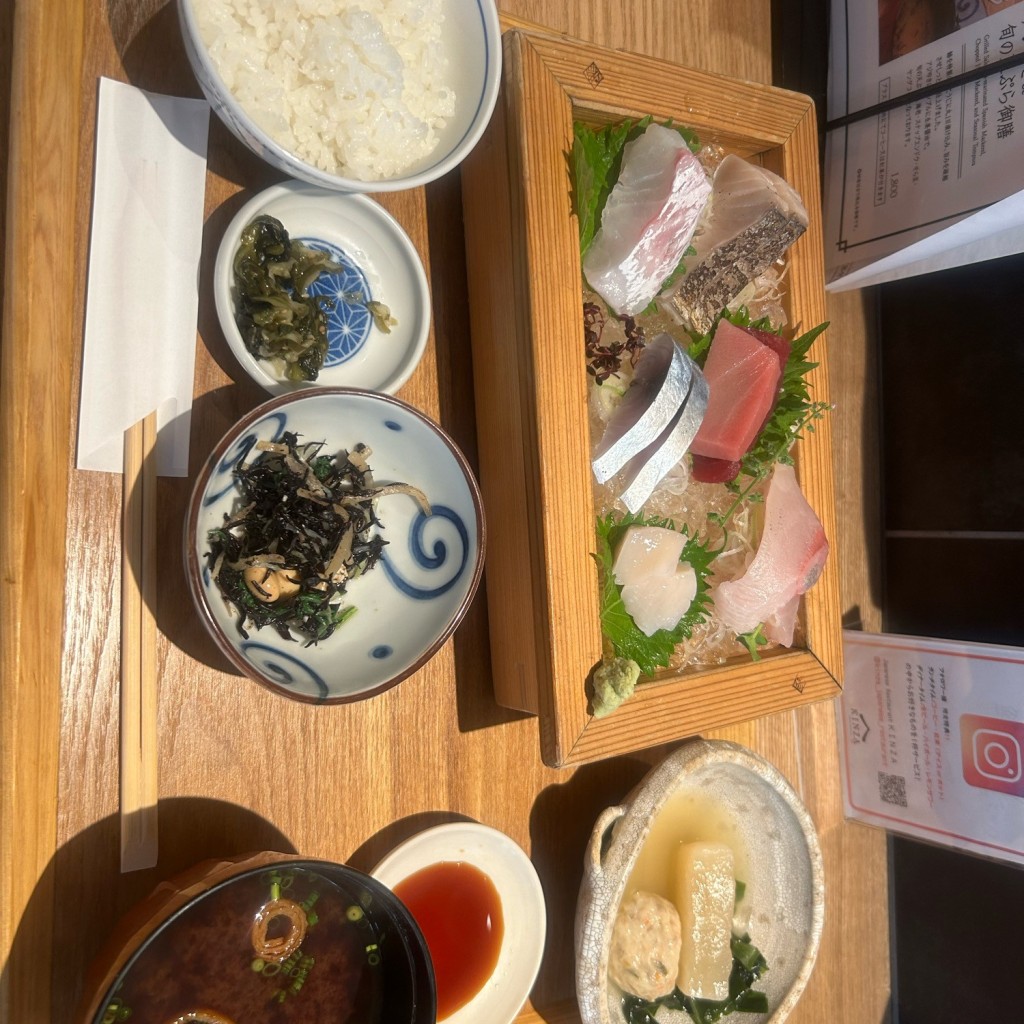 ユーザーが投稿したL お造り盛合せ御膳の写真 - 実際訪問したユーザーが直接撮影して投稿した日本橋室町和食 / 日本料理Japanese Restaurant KINZAの写真