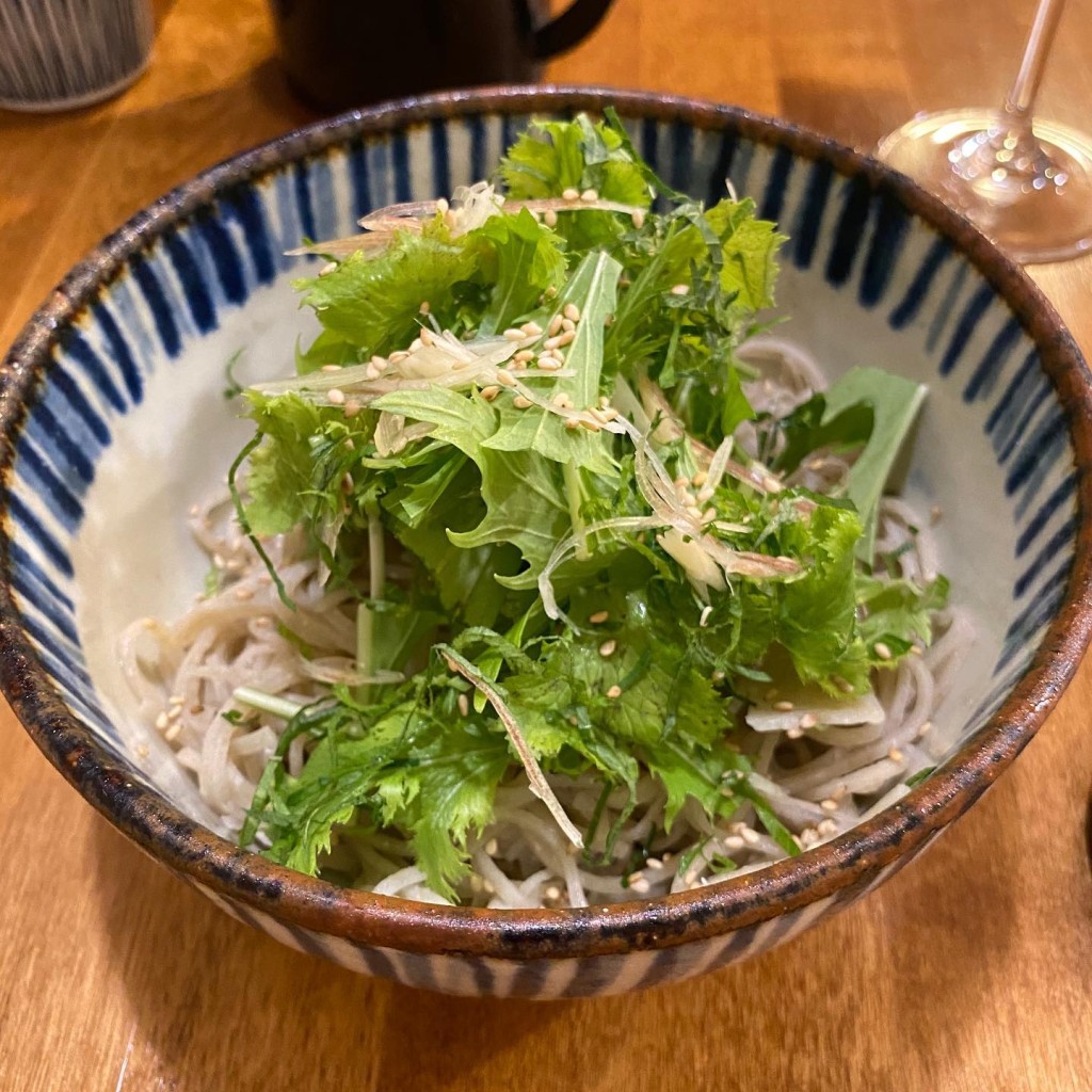 ユーザーが投稿した香味野菜の冷やし蕎麦の写真 - 実際訪問したユーザーが直接撮影して投稿した別所そば西むらの写真