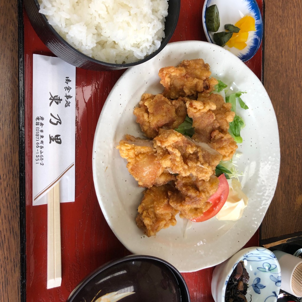 ユーザーが投稿した鶏のもも唐あげ定食の写真 - 実際訪問したユーザーが直接撮影して投稿した東町定食屋東乃里の写真