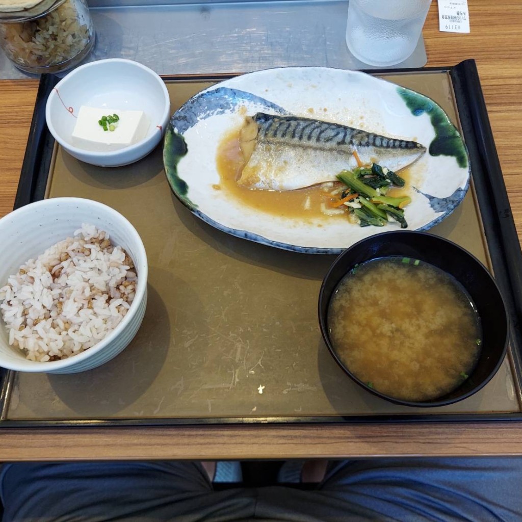 ユーザーが投稿したさば味噌煮定食 餅麦ご飯の写真 - 実際訪問したユーザーが直接撮影して投稿した北三条西定食屋やよい軒 札幌駅南口店の写真