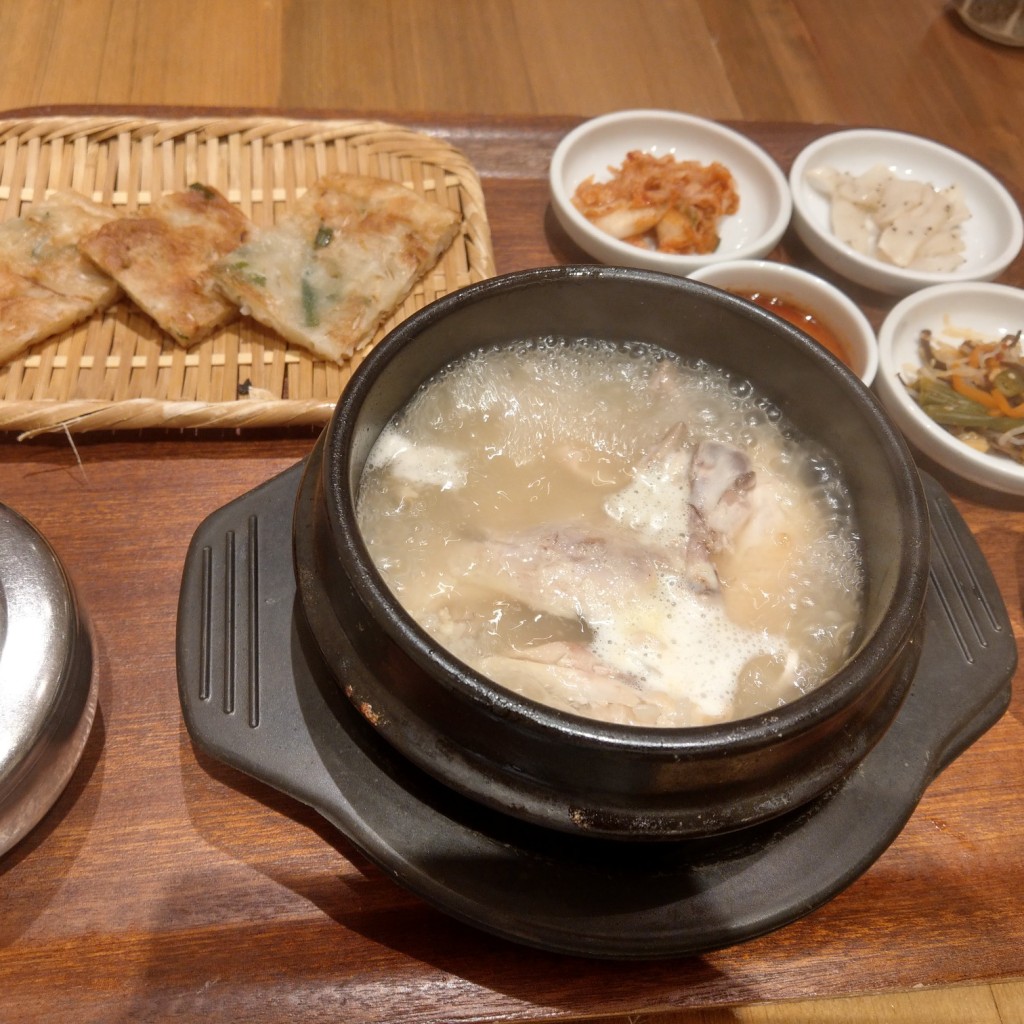 ユーザーが投稿した参鶏湯チヂミ定食の写真 - 実際訪問したユーザーが直接撮影して投稿した西蒲田韓国料理草の花 グランデュオ蒲田店の写真