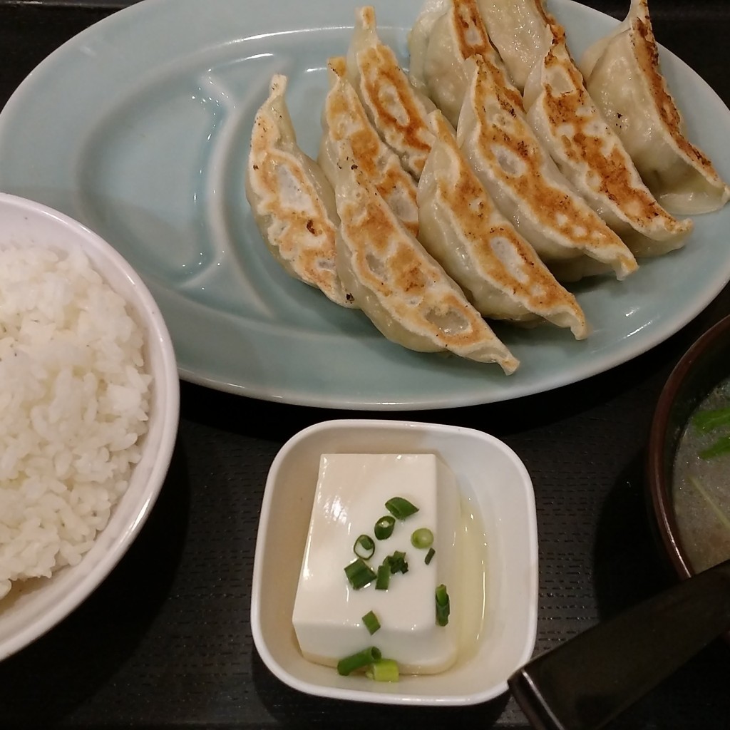 ユーザーが投稿した餃子定食10ヶの写真 - 実際訪問したユーザーが直接撮影して投稿した井上ラーメン / つけ麺信州ラーメン 人力車 須坂インター店の写真