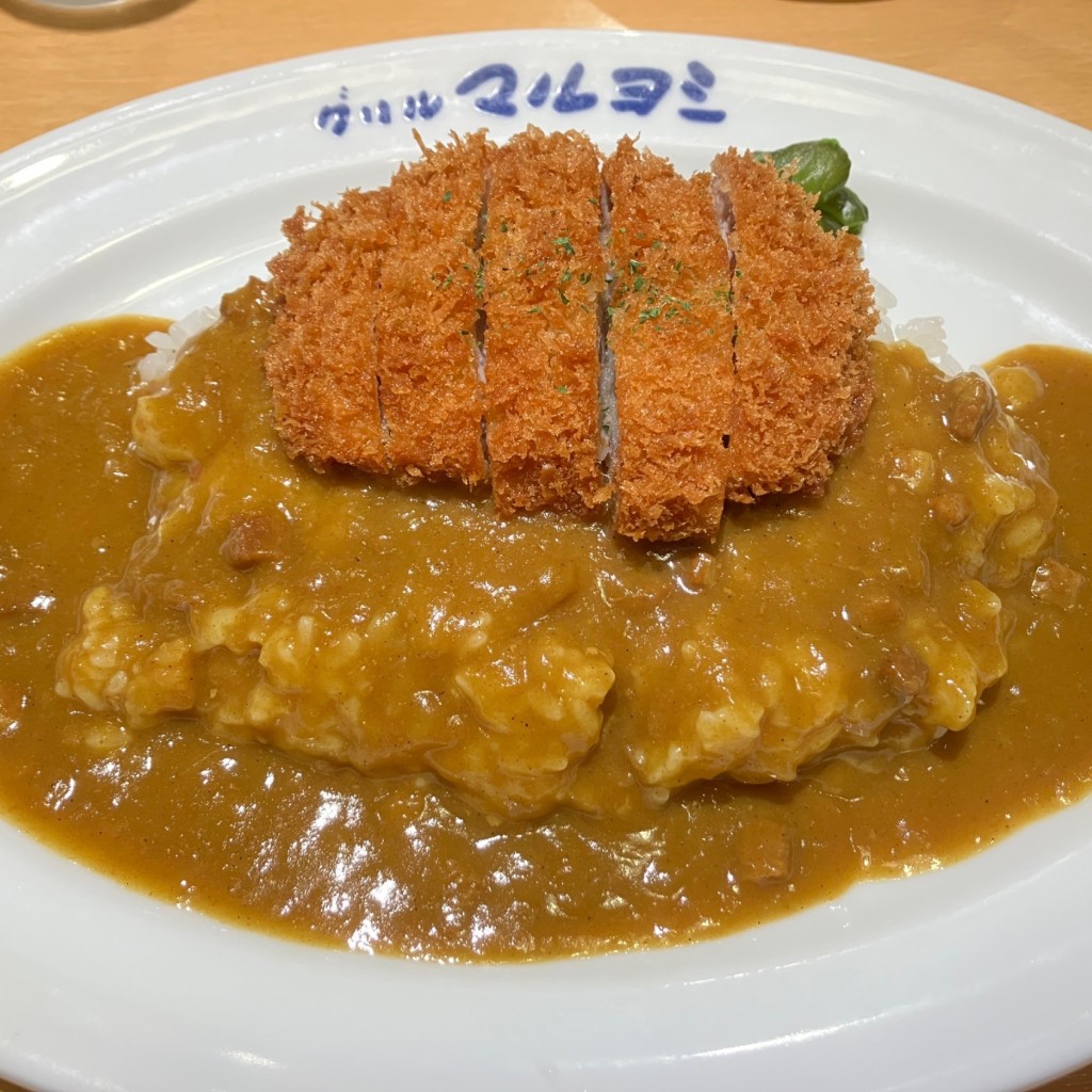 ユーザーが投稿したへれかつカレーの写真 - 実際訪問したユーザーが直接撮影して投稿した悲田院町洋食プチ グリル マルヨシ 天王寺MIOプラザ店の写真