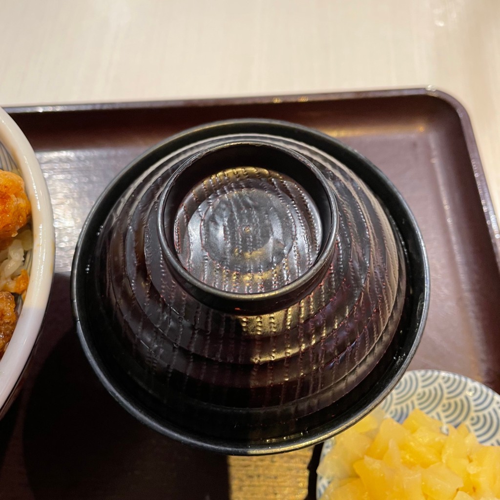 ユーザーが投稿した味噌汁の写真 - 実際訪問したユーザーが直接撮影して投稿した浜町天ぷら日本橋天丼 金子屋 ららぽーとTOKYO-BAY店の写真