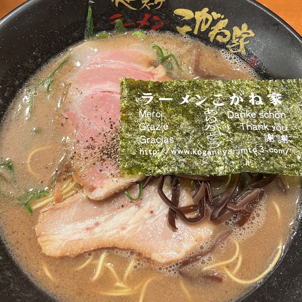 ユーザーが投稿した豚骨ラーメンの写真 - 実際訪問したユーザーが直接撮影して投稿したラーメン専門店ラーメン こがね家 京都拉麺小路店の写真