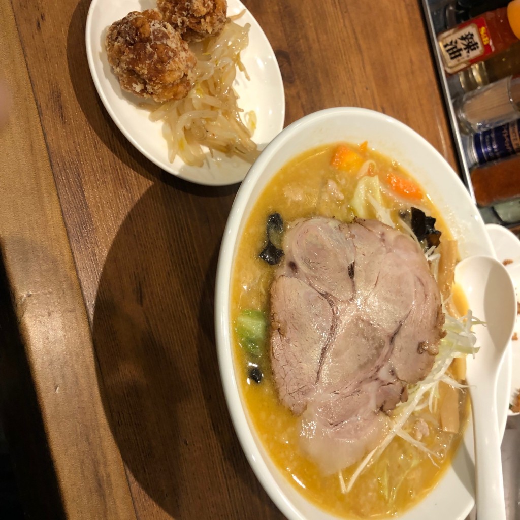 ユーザーが投稿した味噌ラーメンセットの写真 - 実際訪問したユーザーが直接撮影して投稿した西船ラーメン / つけ麺ラーメン嘉祥の写真