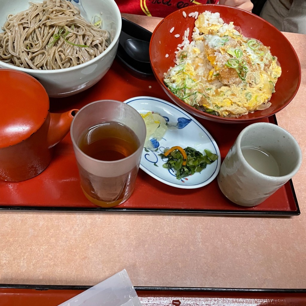 ユーザーが投稿した(セット)カツ丼定食の写真 - 実際訪問したユーザーが直接撮影して投稿した斐川町直江うどん手造りうどん  たまき 直江本店の写真