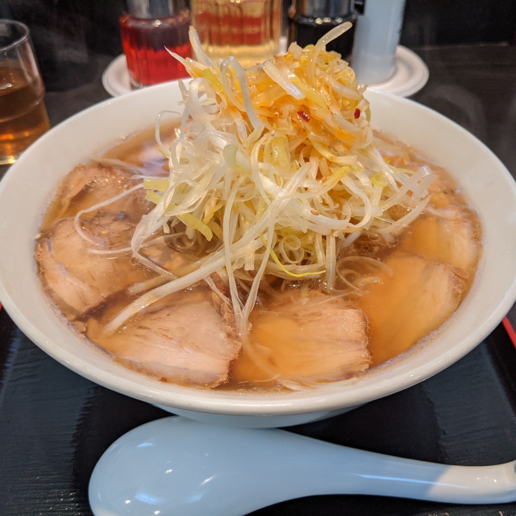 ユーザーが投稿したねぎ焼豚ラーメンの写真 - 実際訪問したユーザーが直接撮影して投稿した駒川ラーメン専門店喜多方ラーメン 坂内 針中野店の写真