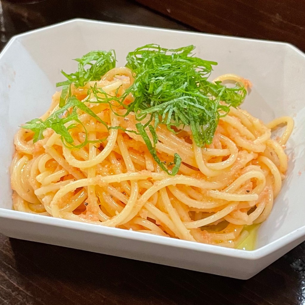 ユーザーが投稿した明太子スパゲティの写真 - 実際訪問したユーザーが直接撮影して投稿した高花その他飲食店旬菜 ととやの写真