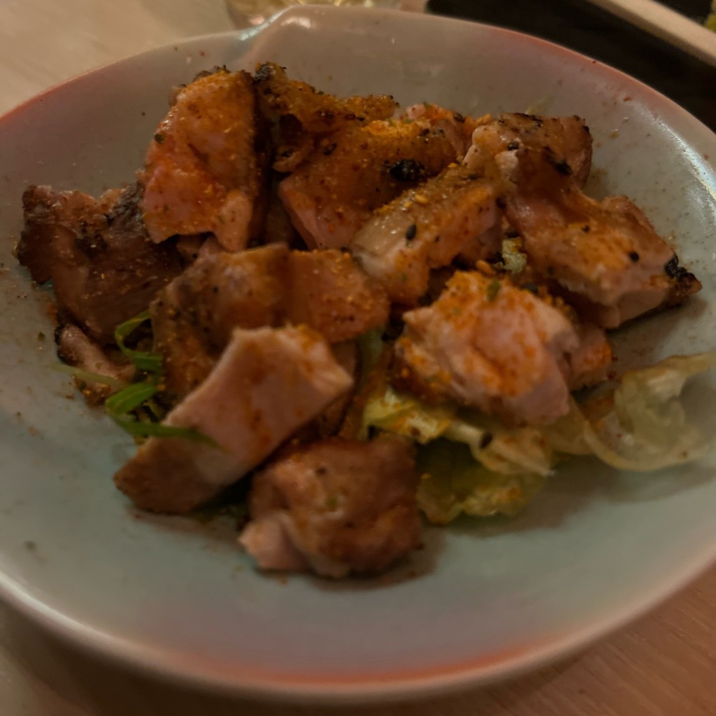 ユーザーが投稿した鶏の山賊炭火焼きの写真 - 実際訪問したユーザーが直接撮影して投稿した八重洲居酒屋屋内ビアガーデン BBQ食べ放題 はなこま 東京店の写真