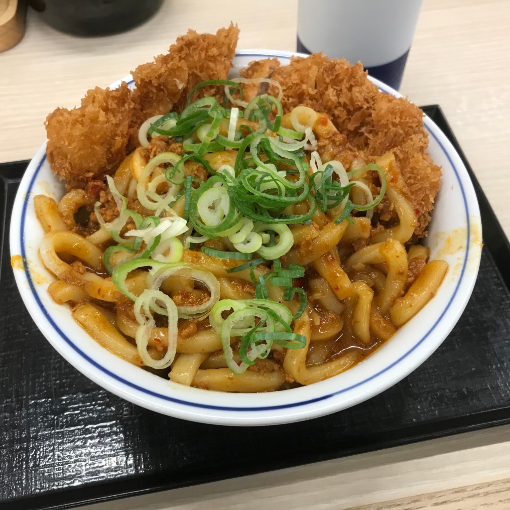 ユーザーが投稿したカレーうどんチキンカツ丼の写真 - 実際訪問したユーザーが直接撮影して投稿した本町とんかつかつや 大阪本町通店の写真