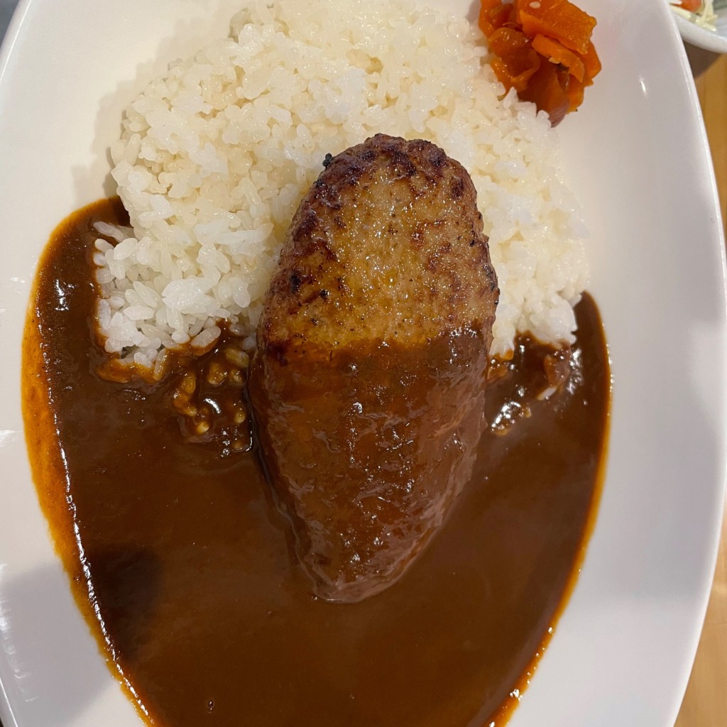 ユーザーが投稿したハンバーグカレーの写真 - 実際訪問したユーザーが直接撮影して投稿した二又町洋食マインズ 大分店の写真