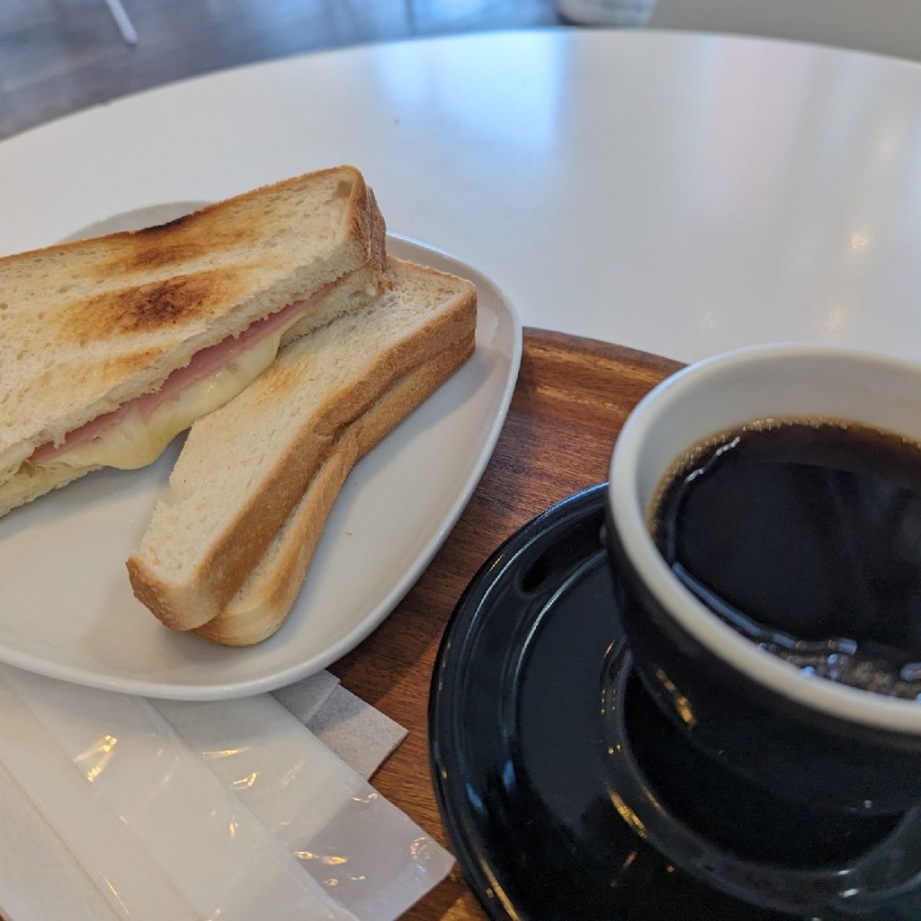 ユーザーが投稿したモーニング/ハムチーズの写真 - 実際訪問したユーザーが直接撮影して投稿した勝田台カフェm cafe 勝田台店の写真