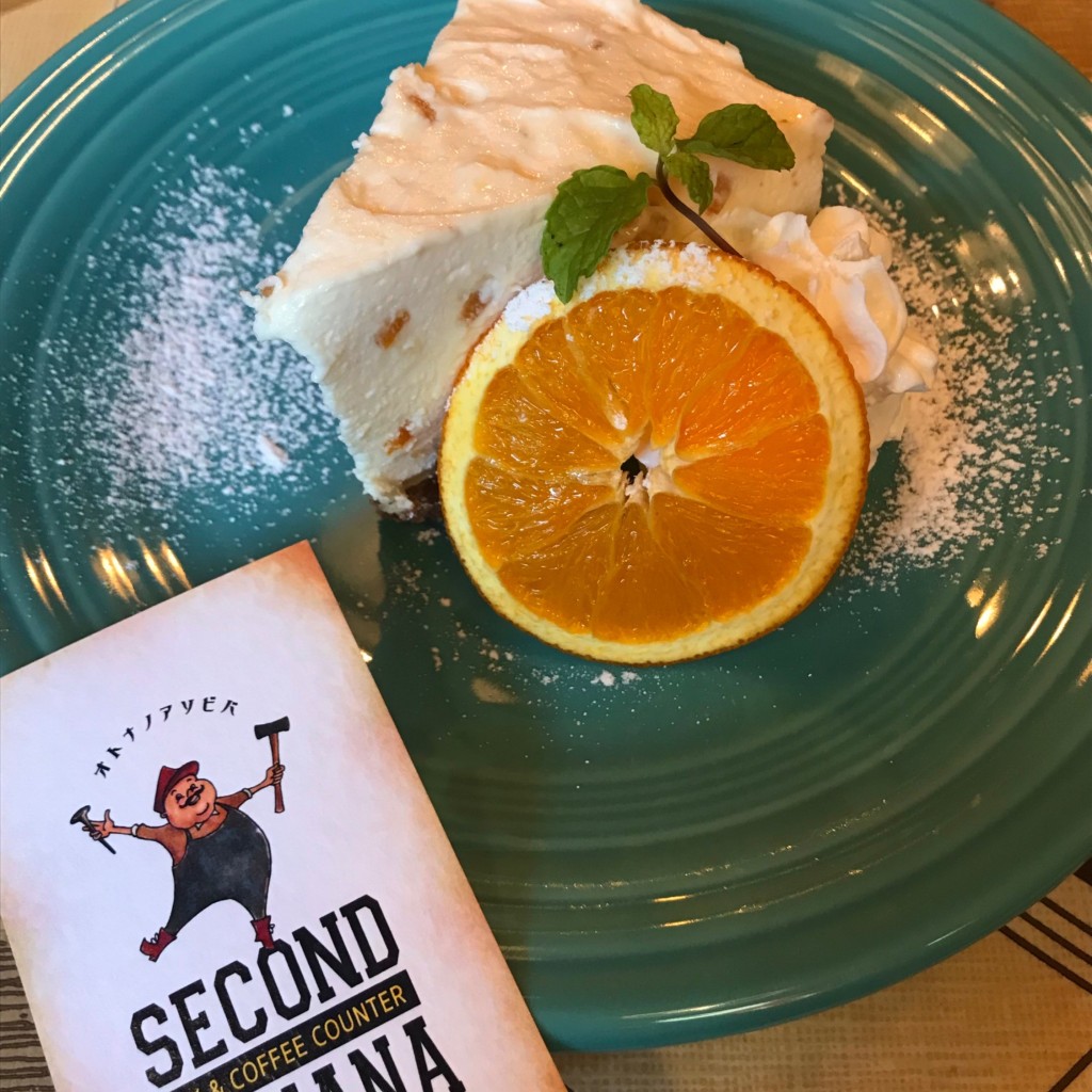 ユーザーが投稿したオレンジチーズケーキの写真 - 実際訪問したユーザーが直接撮影して投稿した天満コーヒー専門店SECOND BANANAの写真