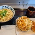 ぶっかけうどん、いなり寿司、かき揚げ - 実際訪問したユーザーが直接撮影して投稿した東大洲うどん丸亀製麺 伊予大洲店の写真のメニュー情報