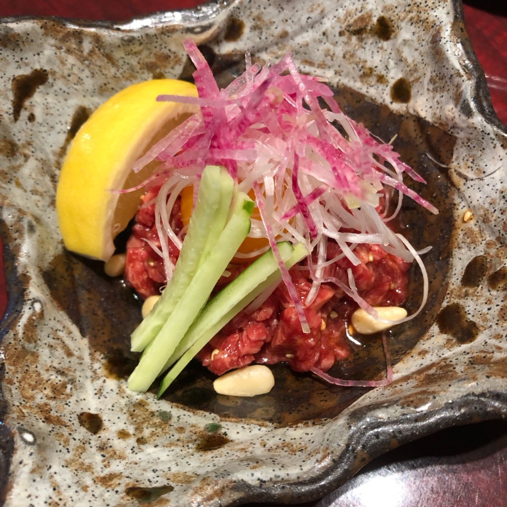 ユーザーが投稿した月見肉の写真 - 実際訪問したユーザーが直接撮影して投稿した西富焼肉韓国宮廷料理 ヨンドン 本店の写真
