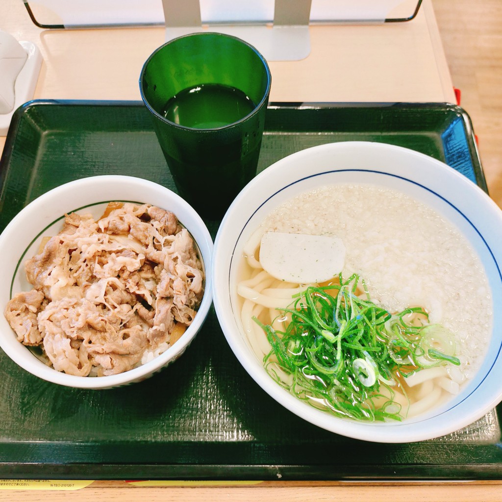 ユーザーが投稿した牛丼&はいからうどんの写真 - 実際訪問したユーザーが直接撮影して投稿した瑞光丼ものなか卯 上新庄店の写真