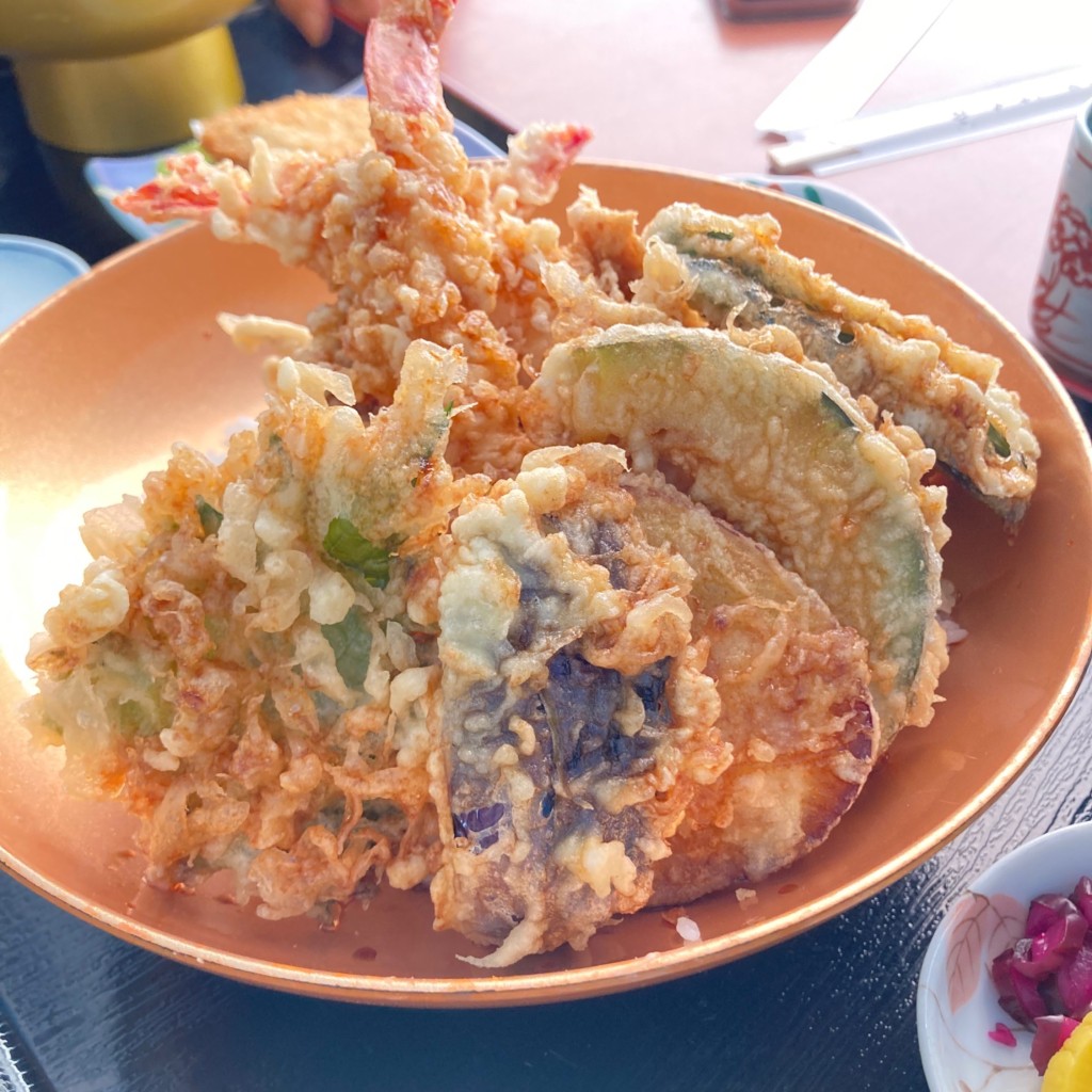 ユーザーが投稿した海老三本天丼の写真 - 実際訪問したユーザーが直接撮影して投稿した千倉町千田魚介 / 海鮮料理旬膳 はな房の写真
