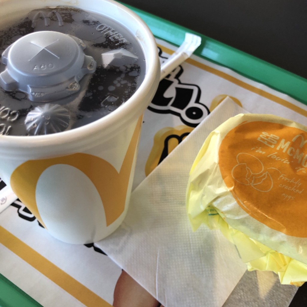 ユーザーが投稿したエッグマックマフィン セットの写真 - 実際訪問したユーザーが直接撮影して投稿した塚越ファーストフードマクドナルド 蕨東口店の写真
