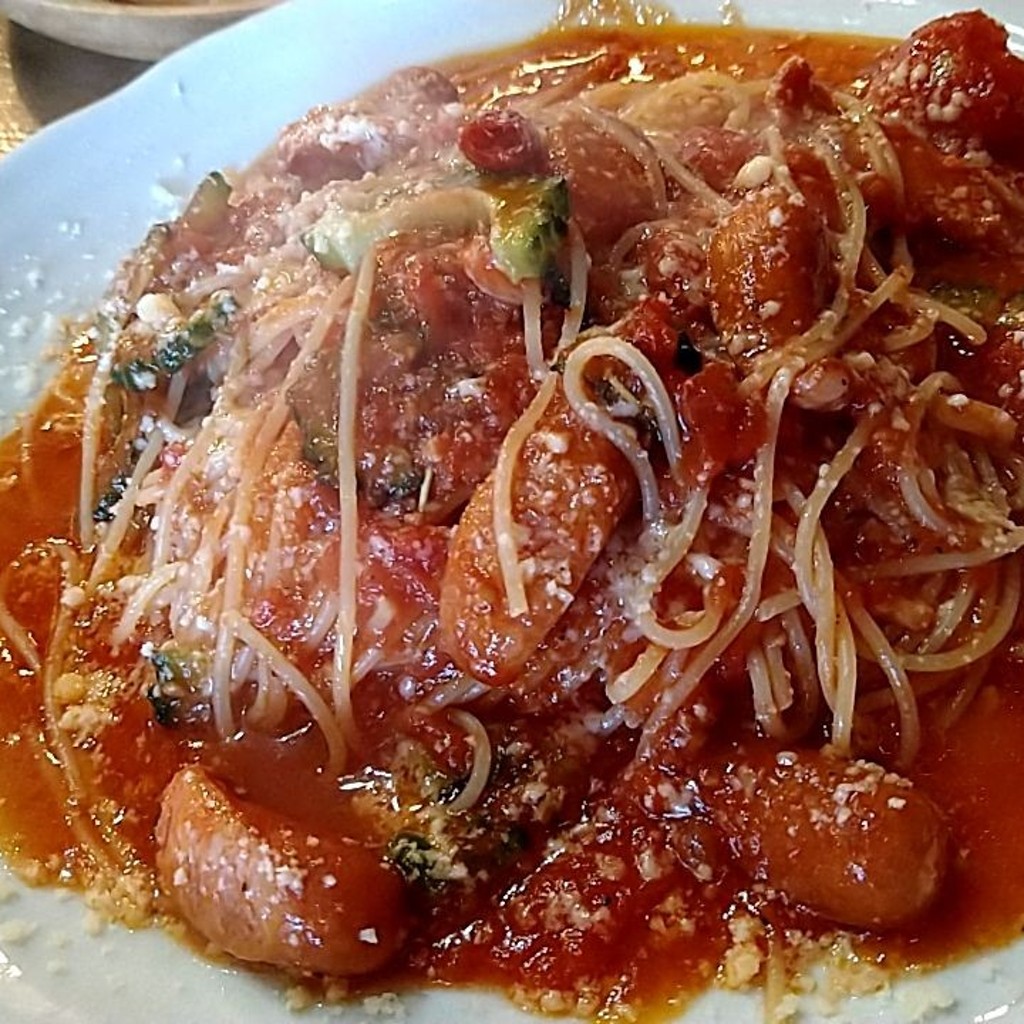 ユーザーが投稿したチョリソーとゴーヤのトマトソースの写真 - 実際訪問したユーザーが直接撮影して投稿した稲荷イタリアンKen’spastaの写真