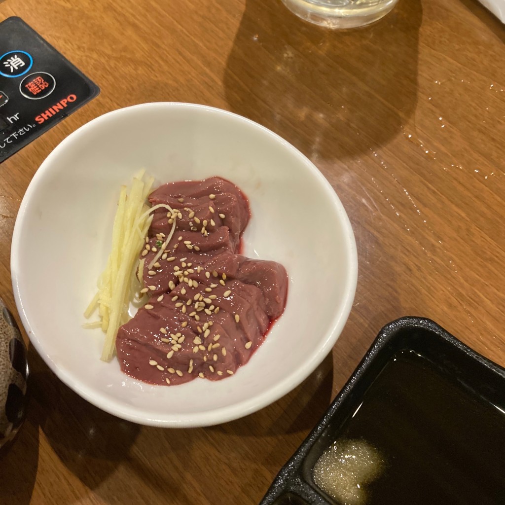 ユーザーが投稿した新食感レバ刺しの写真 - 実際訪問したユーザーが直接撮影して投稿した榎町焼肉天龍 蒔田本店の写真